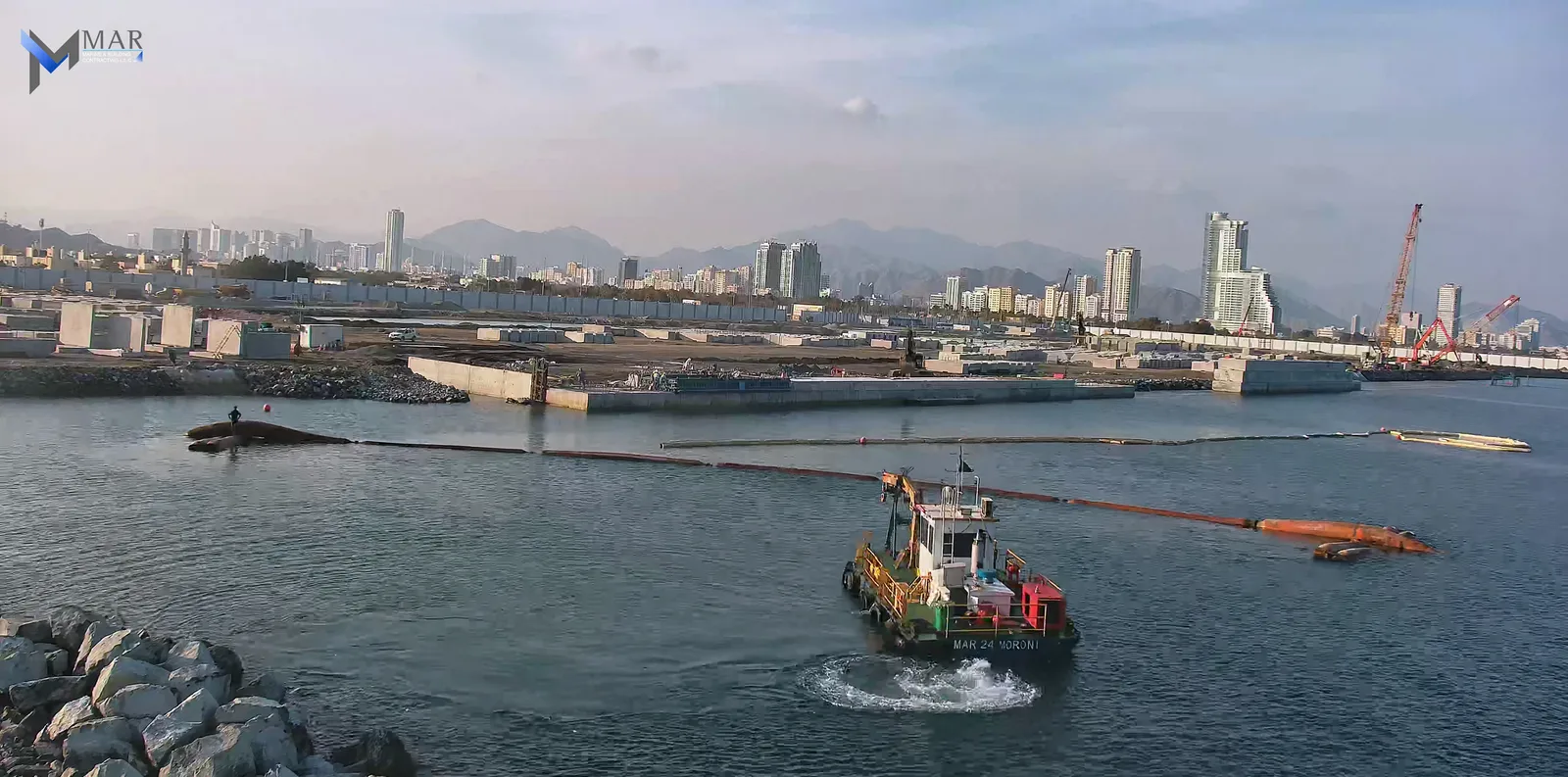 Al Rughaylat Port — dredging operations inside the harbour