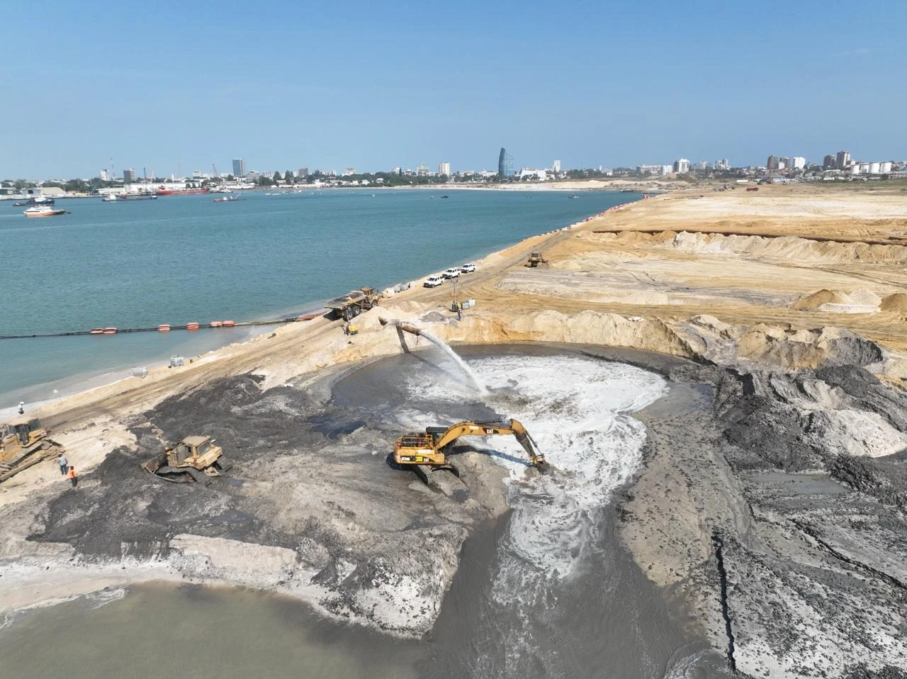 Dredged-material placement and earthmoving works
