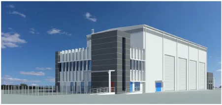 Container terminal topside building — design visualization