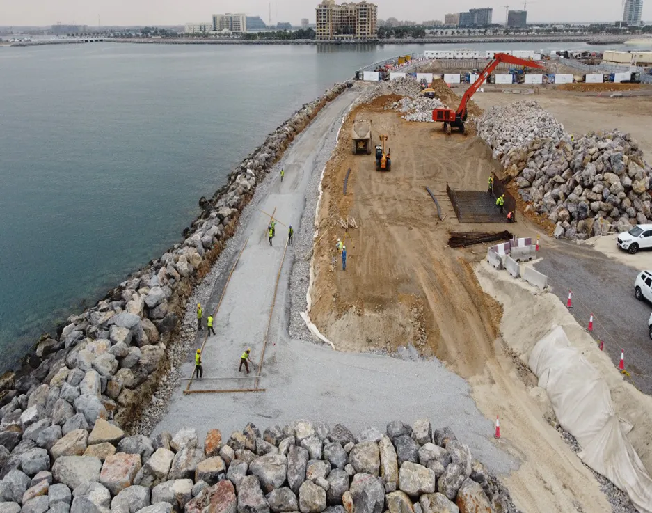 Al Danah Bay Breakwater Villa Walls Project 2024